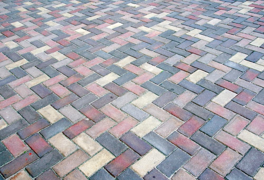 red brick pattern floor